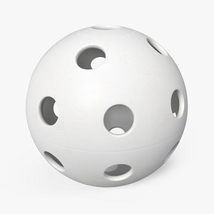 Plastic Wiffle Ball Baseball White 3D Model