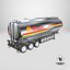 Camion Shell de remorque de réservoir de gaz détaillé