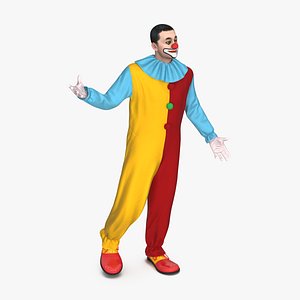 circus clown standing pose 3D model