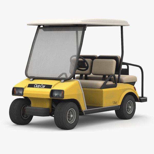 3D Yellow ClubCar