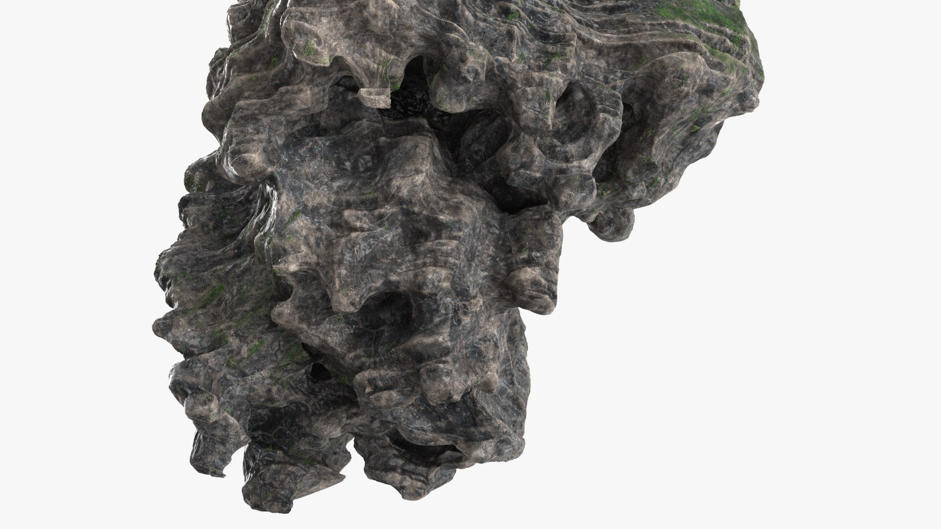 3D Rock Cliff Shape 2 Model - TurboSquid 2154342