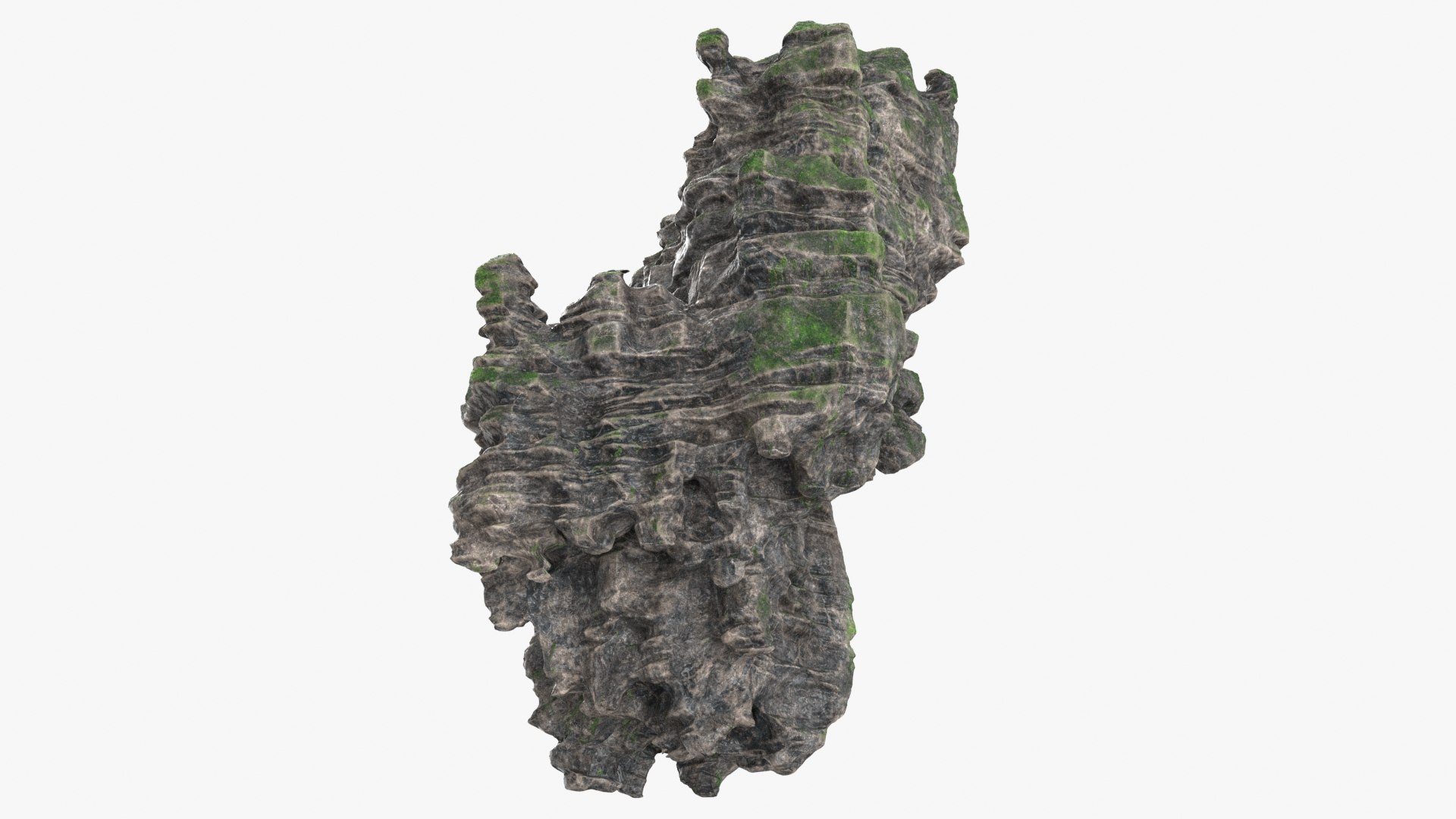 3D Rock Cliff Shape 2 Model - TurboSquid 2154342