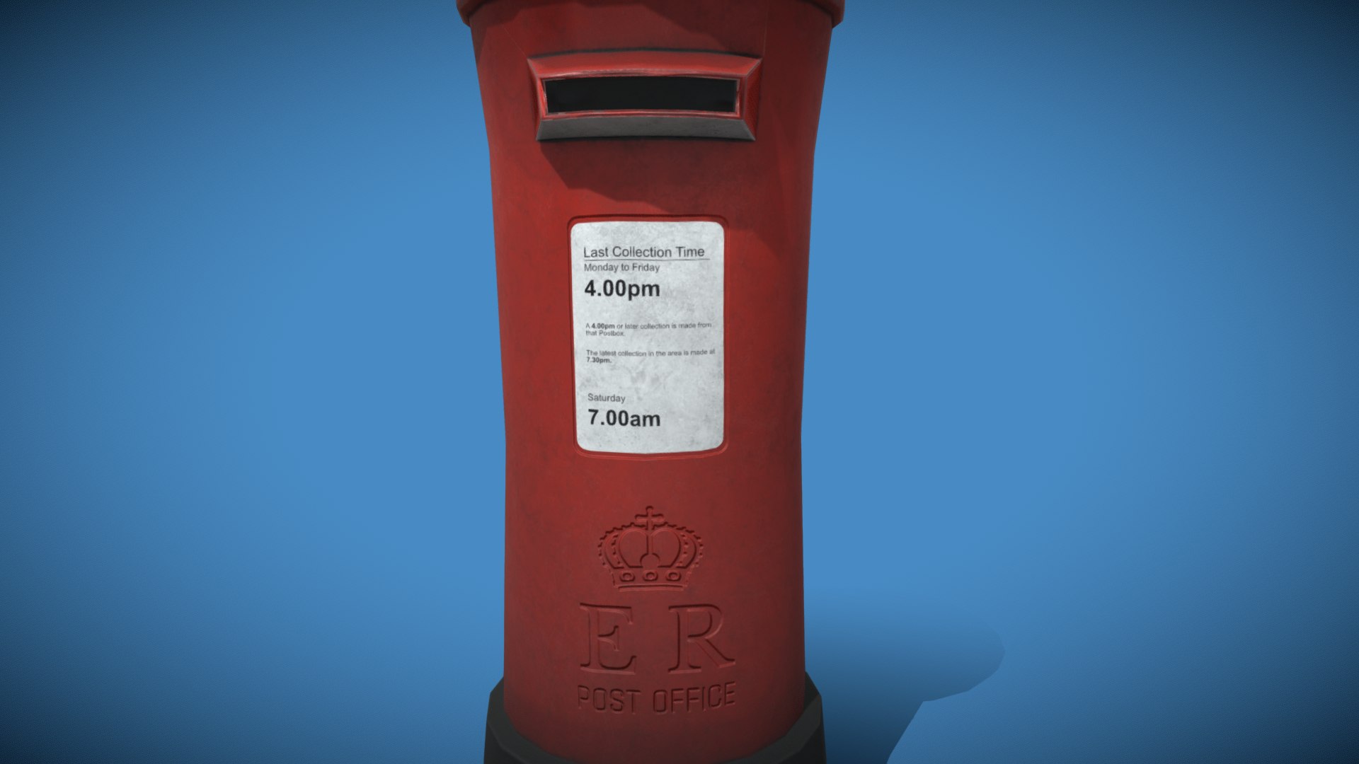 3D Stylized London UK Letter Box Model - TurboSquid 2187179
