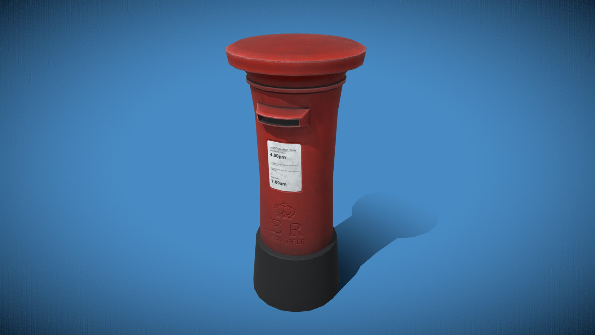 3D Stylized London UK Letter Box Model - TurboSquid 2187179