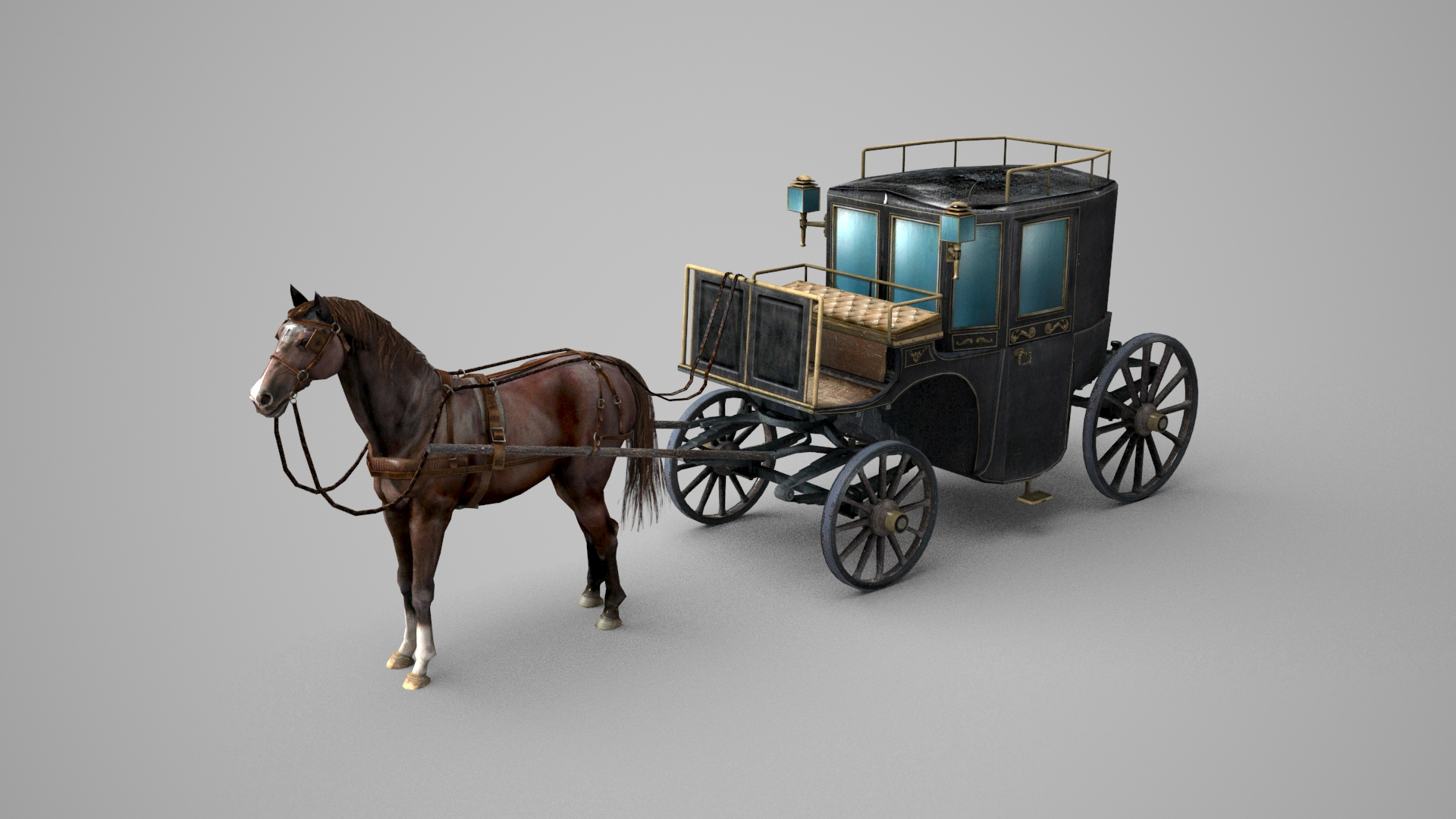 Ancient luxury carriage 3D - TurboSquid 1632224