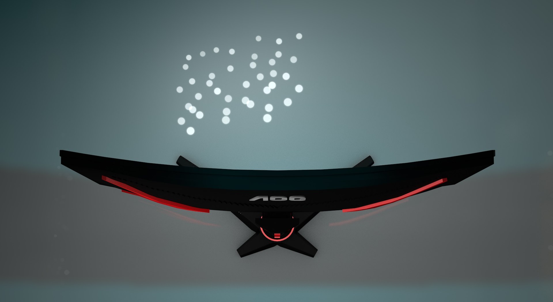 3D Curved AOC Gaming Monitor 3D Model - Ultra-Wide Display Model ...