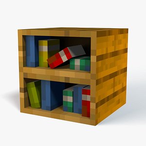 Minecraft Bookshelf Rig 3D model
