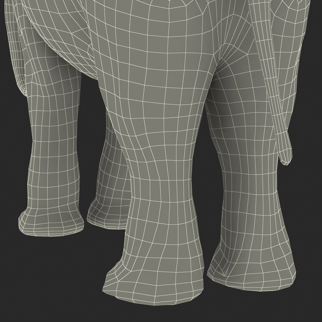 3d Baby Elephant Rigged Model