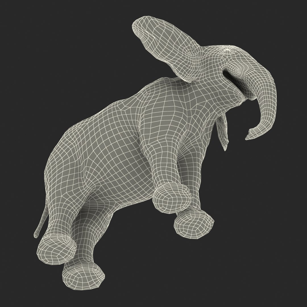 3d Baby Elephant Rigged Model