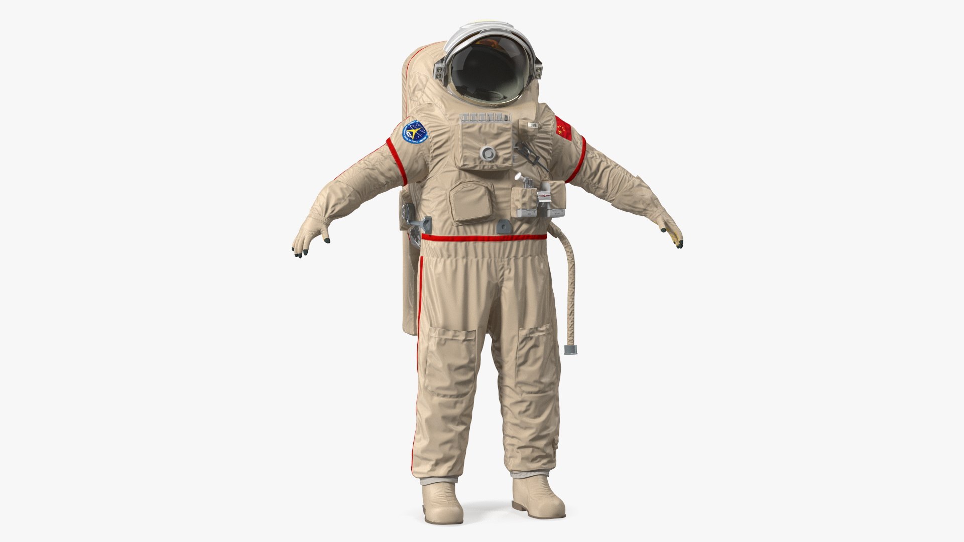 Astronaut Suit Haiying with Helmet 3D model preview