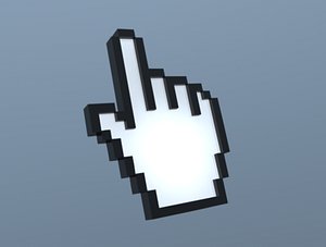 3d model mouse pointer icon