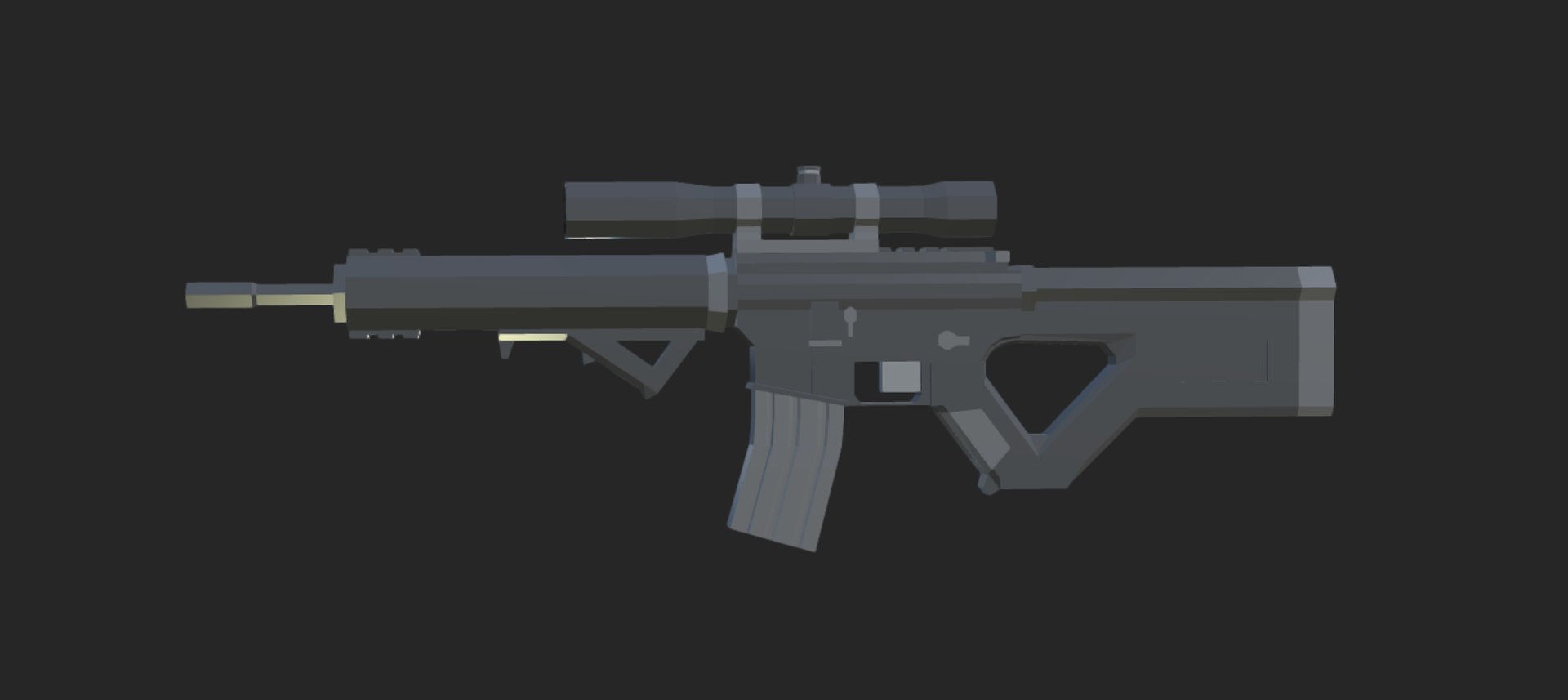 Low Poly M4 DMR Model - TurboSquid 2193024