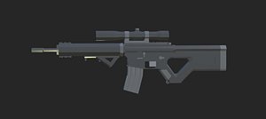 Low poly M4 DMR