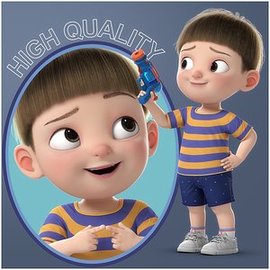 Cartoon Boy Rigged