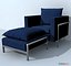 furniture table chair armchair 3d model