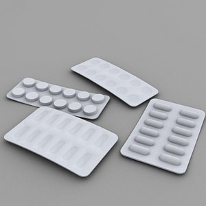 pill blisters 3d model