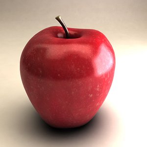 3d model of fruit apple