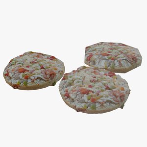 Photogrammetry Frozen Pizza LOD set