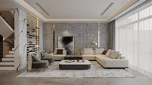 Living Kitchen 11 - Maiholuxury - MAX FBX OBJ SKP DAE Simlab