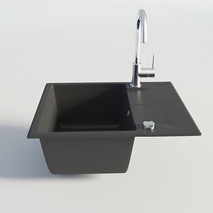3D kitchen sink single model