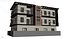 3D 3 story apartment building model