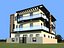 3D 3 story apartment building model