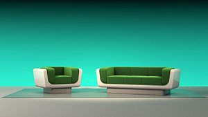 3D model s retro sofa armchair