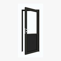 Office door made of aluminum and glass 3