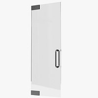 Frameless single glass door