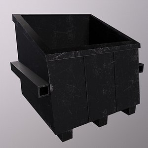 3D Trash Can Game Ready Low Poly 3D Model Low-poly 3D model