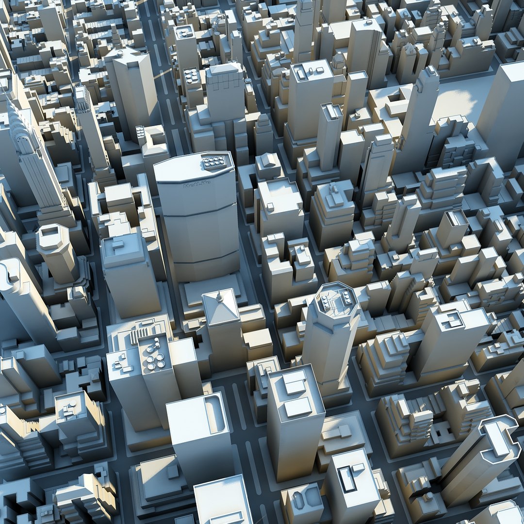 New York Manhattan Block 3d Model