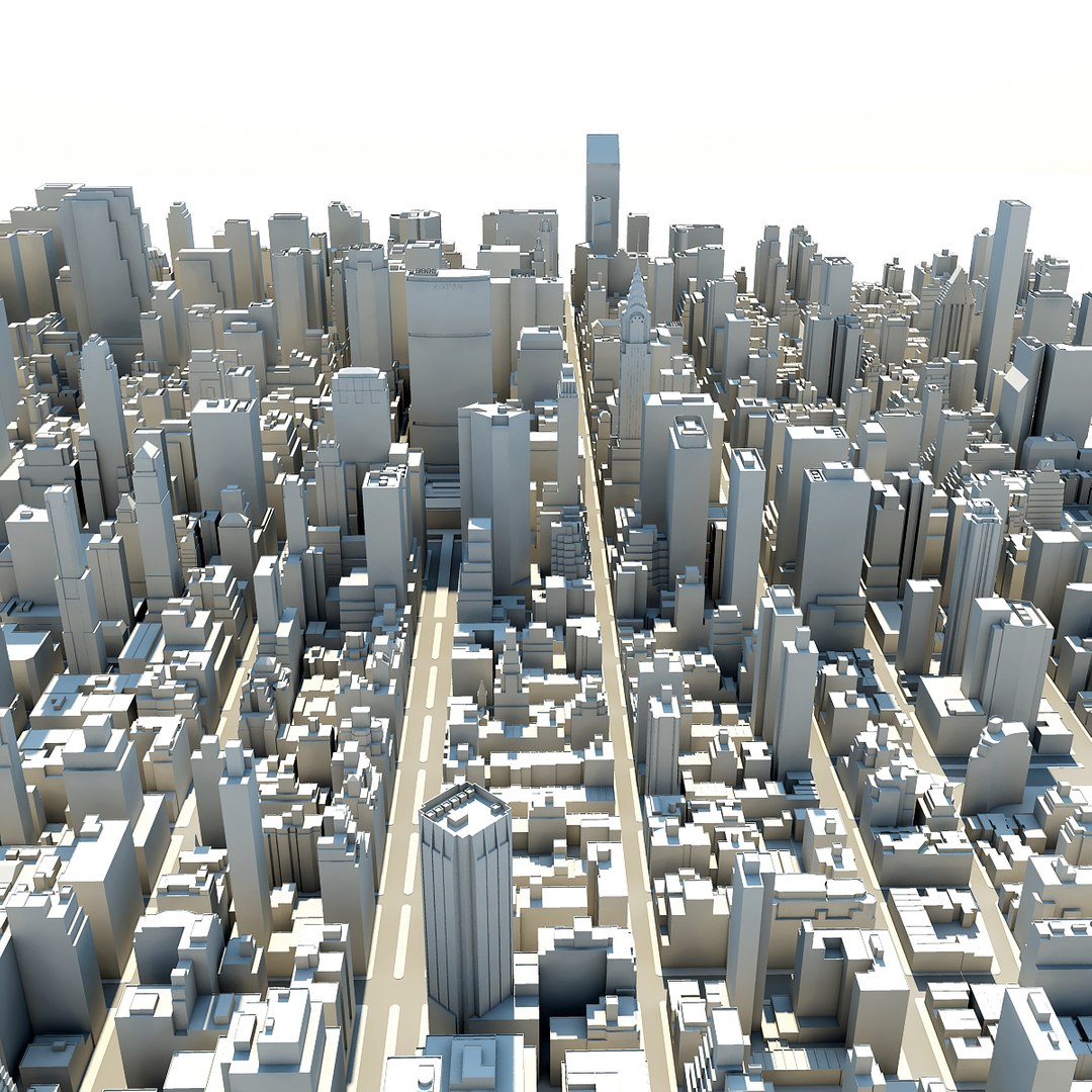 new york manhattan block 3d model