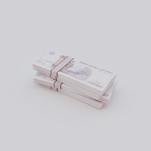 3D 500 Russian Ruble RUB Currency model
