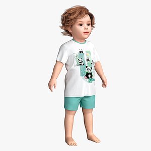 Baby in clothes no rigged