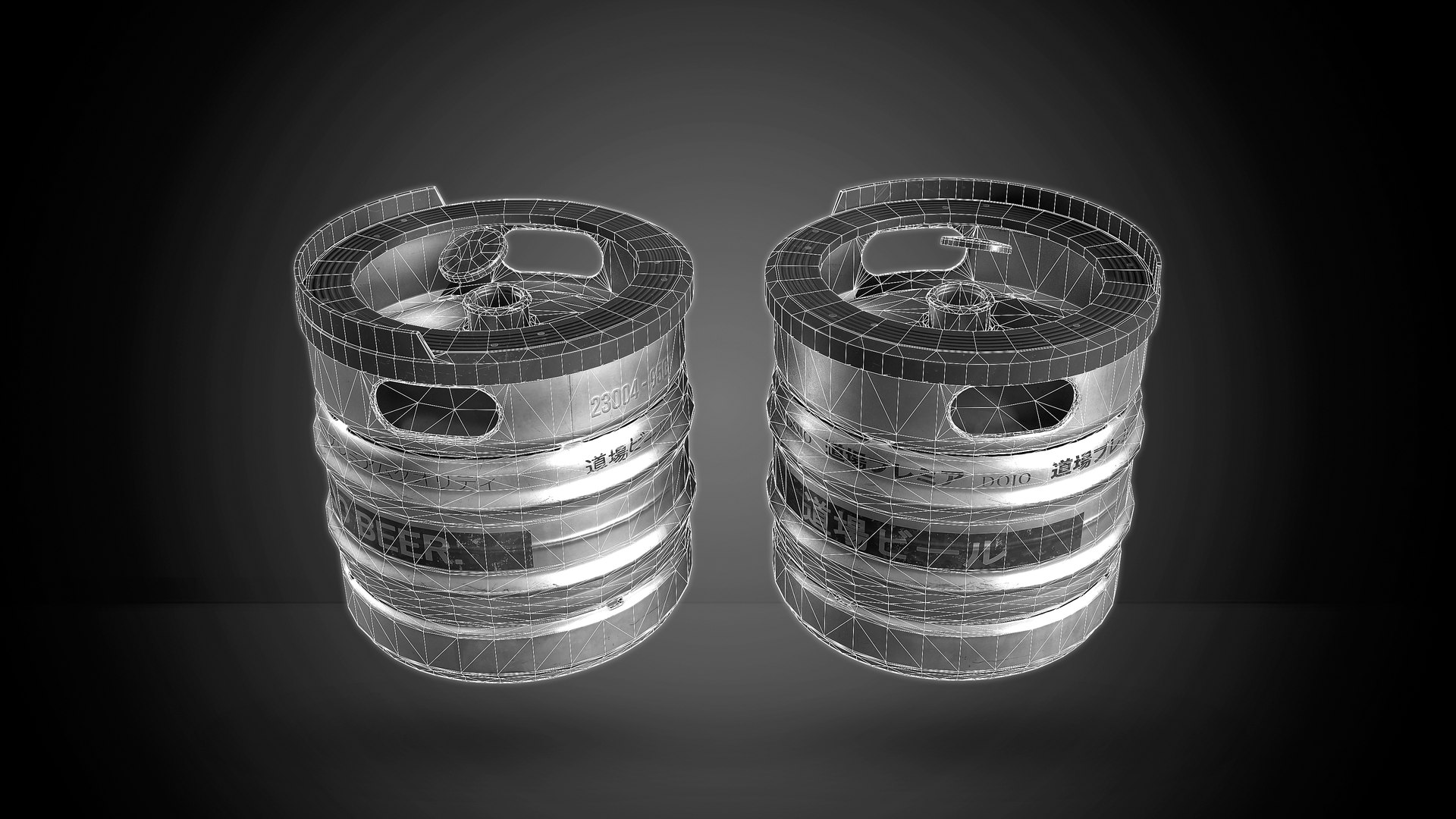 Beer Keg With Stackers PBR Game Ready Low Poly 3D Model Model