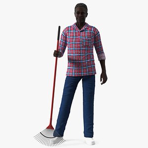 Afro American Grandpa Home Outfit Standing