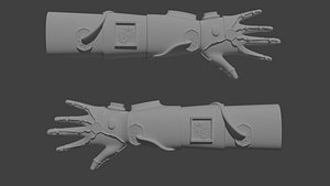 steampunk gauntlet 3D model