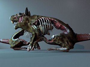 hungry rat zombie 3D model