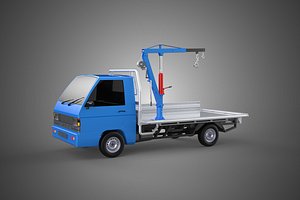 DROPSIDE JIB CRANE LIFTER HOIST HAND WINCH BED GATE PICKUP TRUCK 3D model
