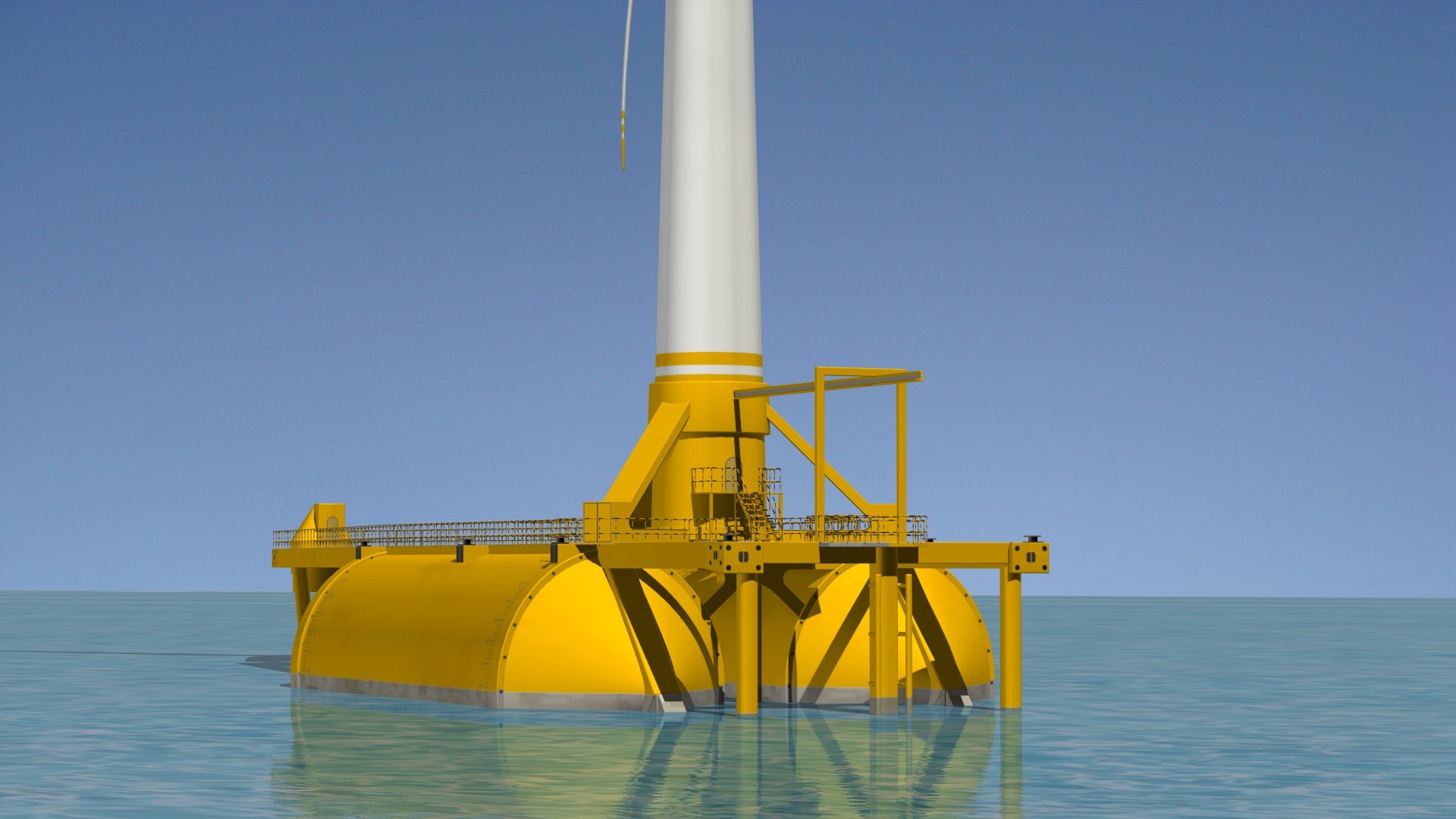3D Floating Wind Turbine Model - TurboSquid 2160841