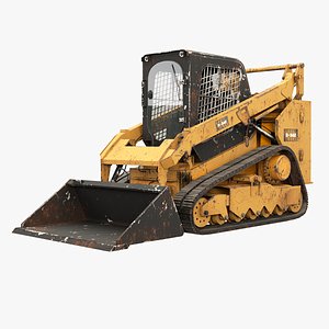 Generic Tracked Skid Steer Loader Rusted 3D model