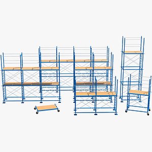 3D model scaffoldings modules industry