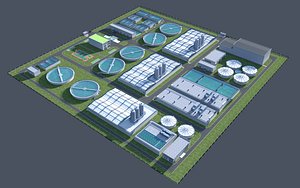 3D Water and Sewage Treatment Plants