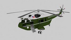 Sikorsky S-61 Marine One Helicopter 3D