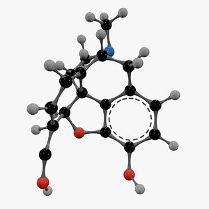 3D Morphine Molecule model