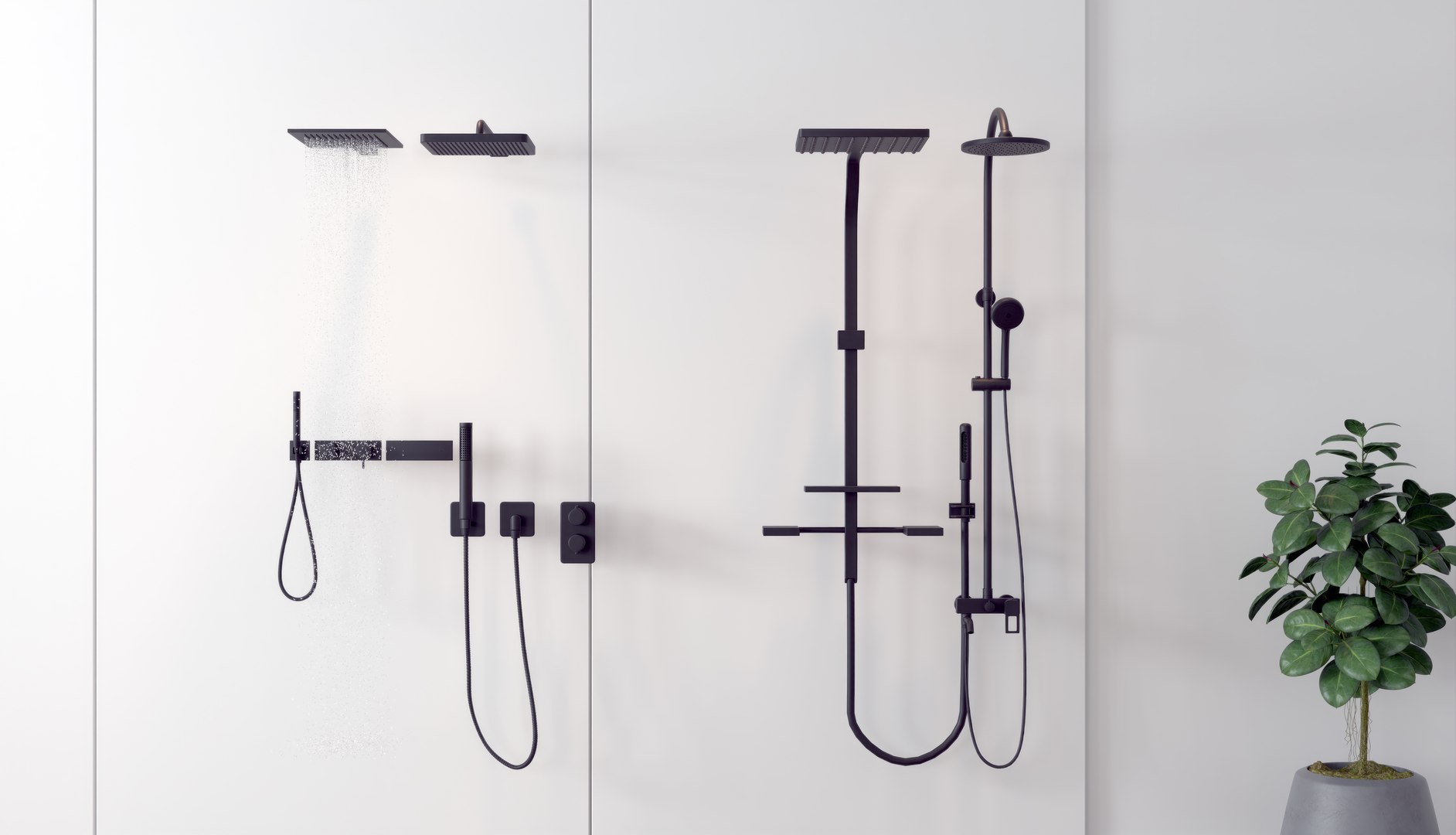 3D Bathroom Modern Kitchenware decoration shower model - TurboSquid 2101698