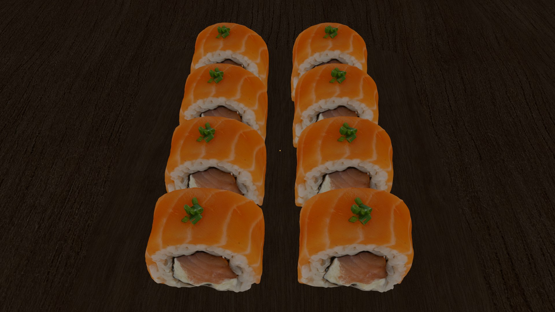 3D Sushi Philadelphia Lite Realistic 3d Model Low-poly 3D Model ...