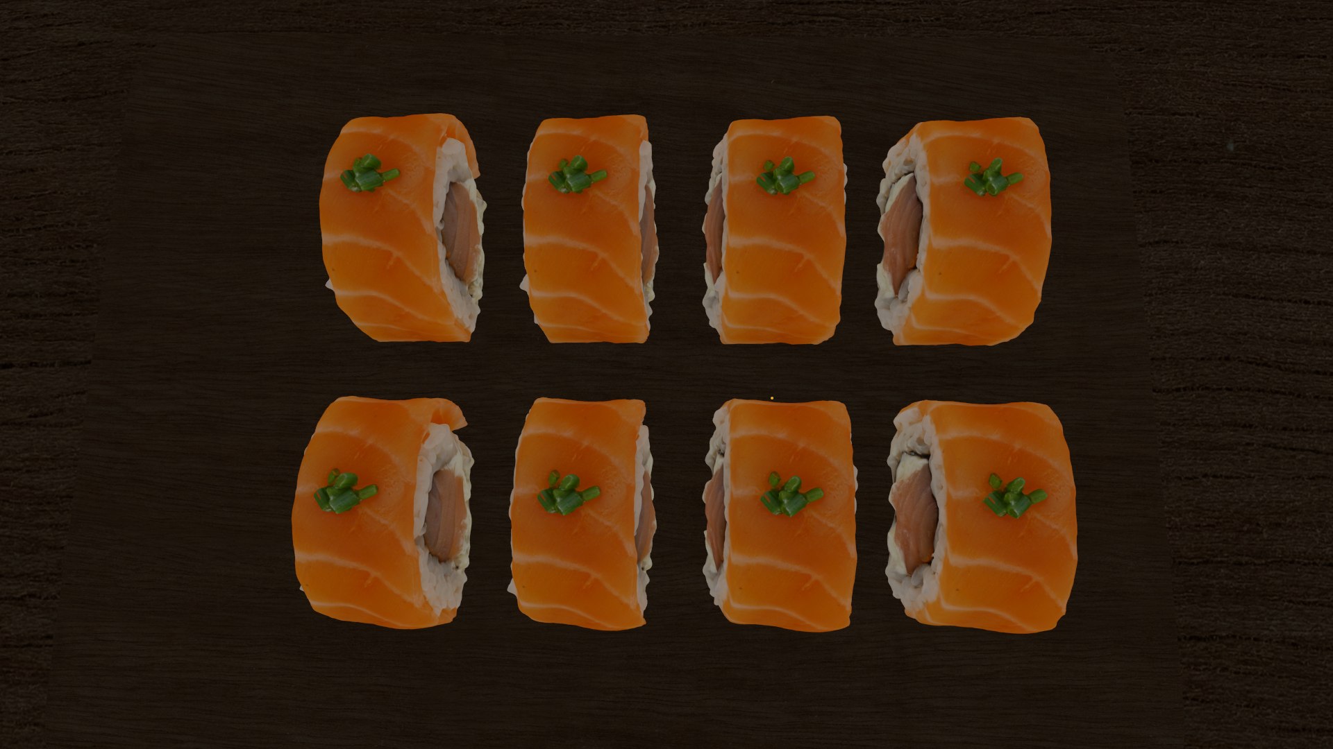 3D Sushi Philadelphia Lite Realistic 3d Model Low-poly 3D Model ...