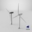 3D model Wind turbine tower generator inside