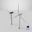 3D model Wind turbine tower generator inside
